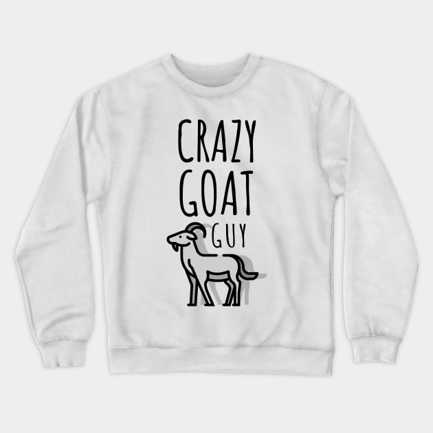 Crazy Goat Guy Crewneck Sweatshirt by juinwonderland 41